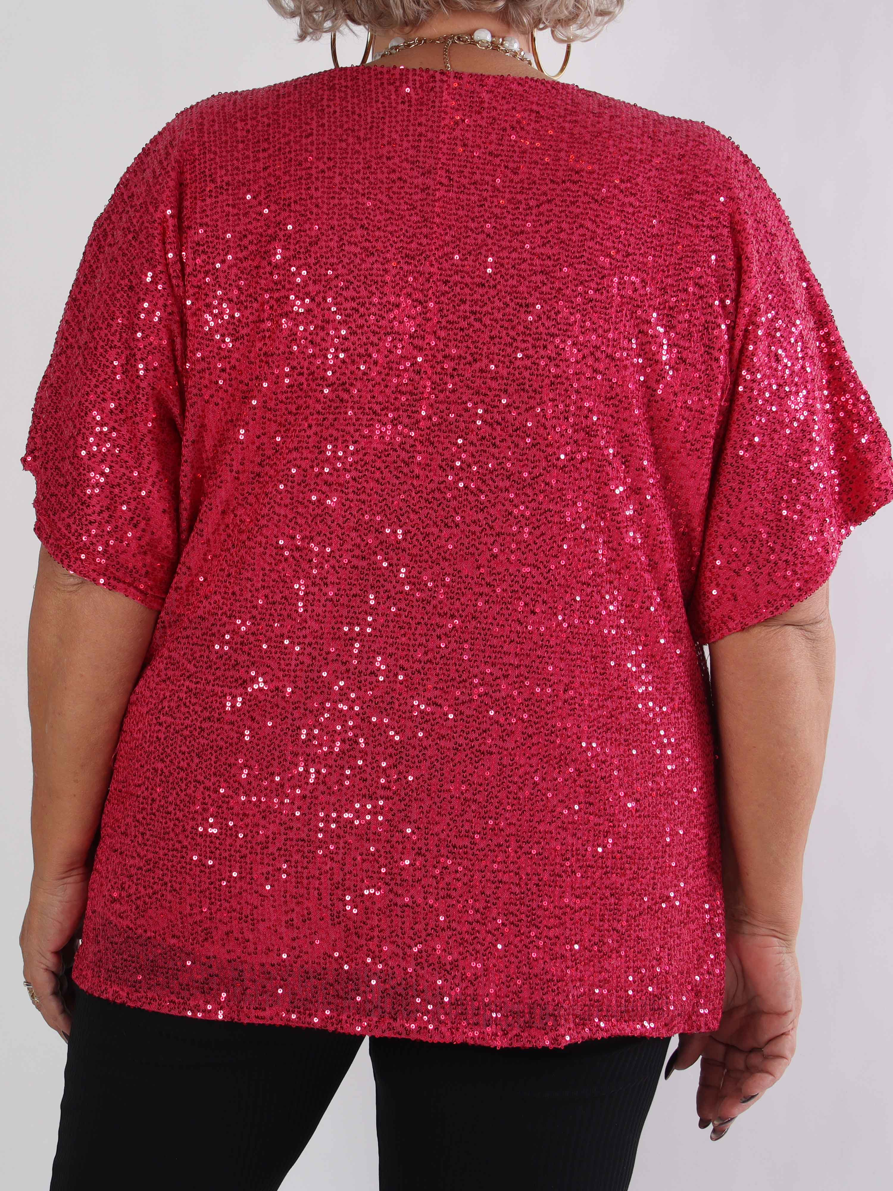 Evandie - Sød glitrende plus size tunika med pailletter